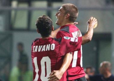 <b>UOMINI-GOL.</b> Tavano che festeggia Dionisi dopo la rete segnata al Torino in coppa Italia Tra i due c&egrave; gi&agrave; feeling 