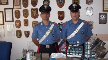 La droga sequestrata a Castello dai carabinieri