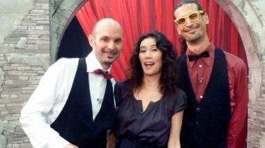 Ceccatelli, Manda Hisako e Benucci negli studi della Nhk