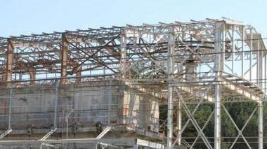 Il silos realizzato da Nervi per la Solvay a S. Vincenzo