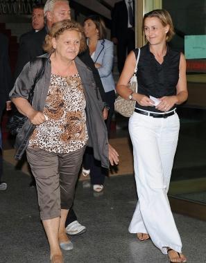 Daniele Franceschi e (a destra) la madre Cira Antignano a Roma con lonorevole Bergamini 