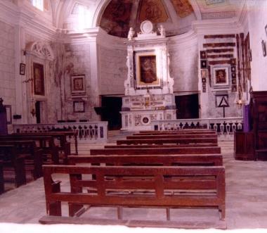 <b>DEVOZIONE.</b> Linterno della chiesa della Madonna del piastraio    