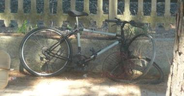 <b>UNA BICI ROTTA.</b> Abbandonata al Capannino 