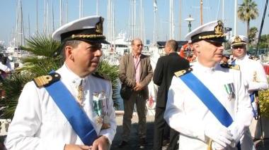 Da sinistra, Fabrizio Ratto Vaquer e Pasquale Vitiello durante la cerimonia di ieri mattina