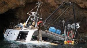 Naufragio all'ArgentarioTre pescatori tratti in salvo