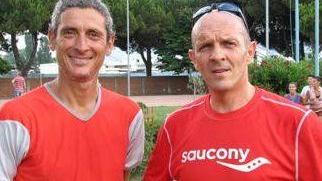 Vignali (a destra) con Alessandro Lambruschini in allenamento
