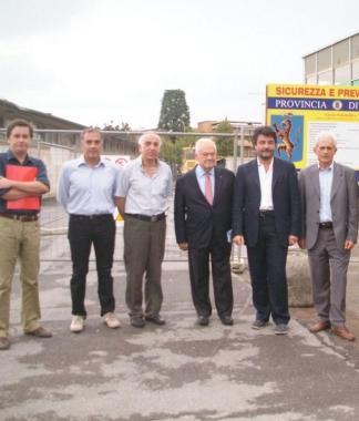 Il sopralluogo del presidente Baccelli e dei tecnici sul cantiere del liceo scientifico Vallisneri di S. Anna (Vip) 
