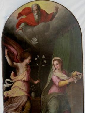 Il quadro dell Annunciazione dopo il restauro 
