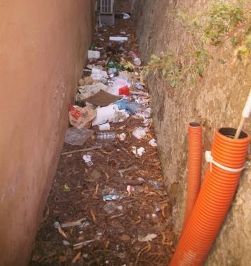 I rifiuti abbandonati accanto a Porta Elisa 