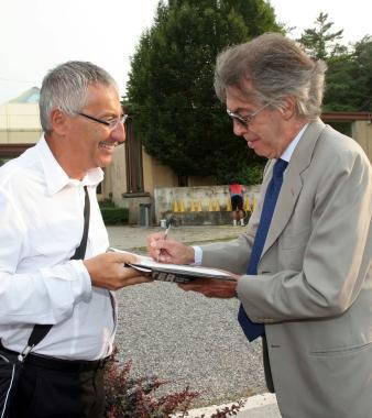 <b>PATRON. </b>Moratti col nostro Alessandro Guarducci 