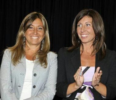 Silvia Pierucci (a destra) con la sorella Simona, a sin. il fratello Giuseppe 