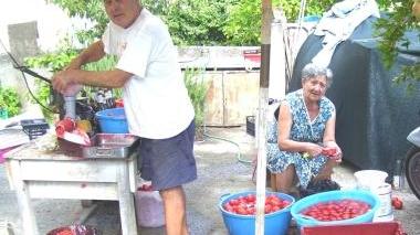 <b>AL LAVORO.</b> La coppia coinvolge anche i nipoti