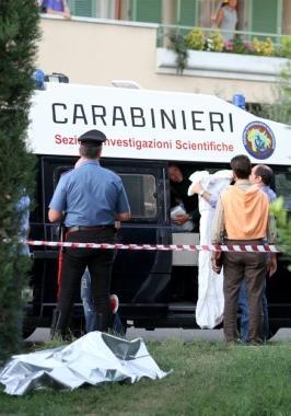 La salma di Massimo Stepich e i carabinieri che stanno svolgendo le indagini  