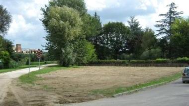 Il terreno con i materiali da smaltire