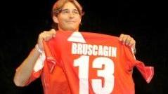 <b>PROMESSA.</b> Matteo Bruscagin alla presentazione in maglia biancorossa