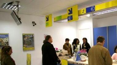 L’interno di un ufficio postale
