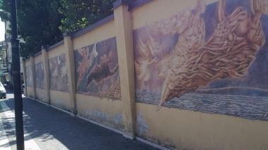 Il murales in via Buozzi a Fucecchio