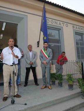 Due momenti della inaugurazione del nuovo asilo a Perignano  