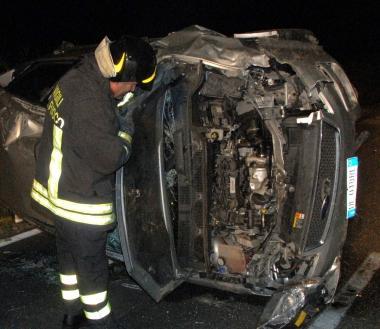 <b>LINCIDENTE.</b> Luned&igrave; sera al Casotto Venezia unauto &egrave; finita fuori strada capottandosi pi&ugrave; volte su se stessa 