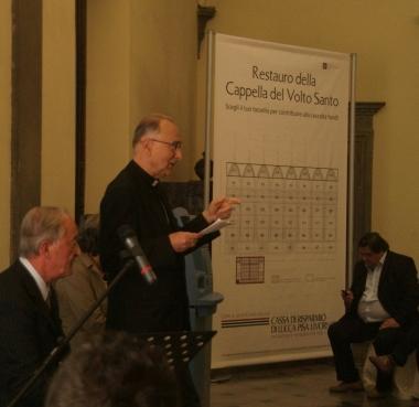 La conferenza stampa sulla sottoscrizione per il restauro del Volto Santo 