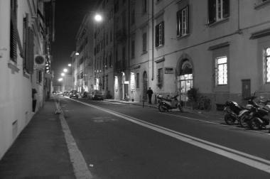 Via Borra come appare normalmente: deserta 