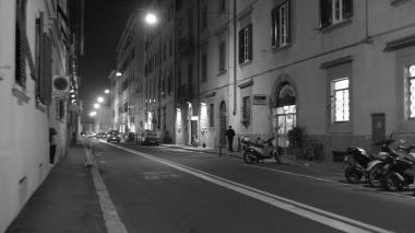Via Borra come appare normalmente: deserta
