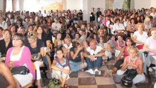 La protesta dei mille prof