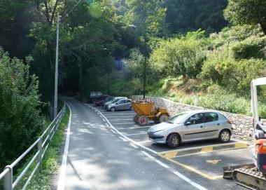 La nuova area di sosta a Ruota 
