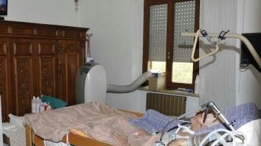 <b>A LETTO </b>Franco Bettiol è malato di Sla