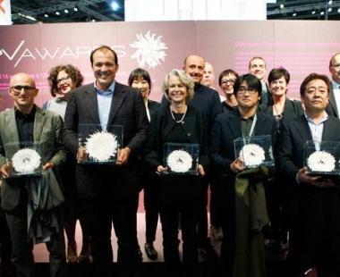 I cinque premiati Luigi Ricceri &egrave; il secondo da sinistra 