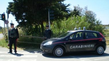 Un posto di blocco dei carabinieri