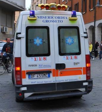 <b>FERITO.</b> Soccorso da unambulanza 