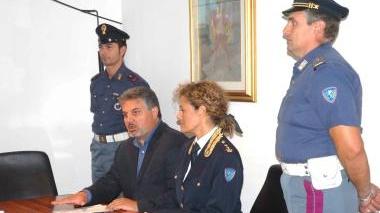 Il capo della mobile Antonio Fusco e la comandante della polstrada Rita Palladino