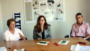 I membri del Comitato al forum del Tirreno: da sinistra, Delzi, Pritoni e Valenti