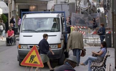 Una fase dei lavori in Corso Italia   