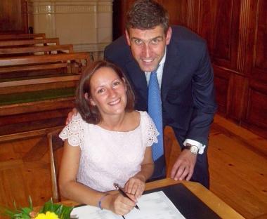 Linda e Jerome sposi felici