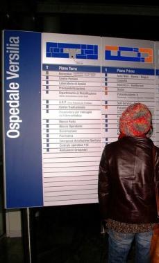 L’ingresso dell’ospedale Versilia