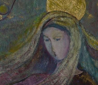Una delle opere in mostra della pittrice livornese Maria Donatucci   