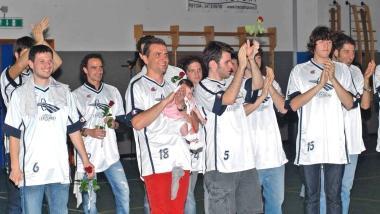 Alcuni giocatori del Dany nel corso della festa di presentazione 