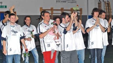 Alcuni giocatori del Dany nel corso della festa di presentazione