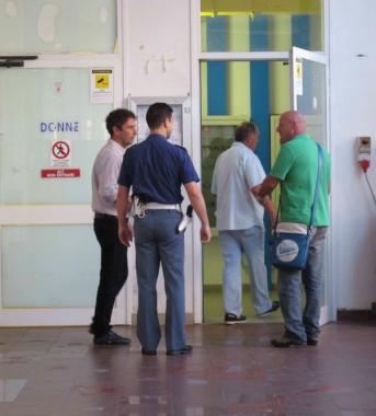 La polizia in ospedale 