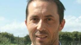 Il mister biancoblù Luca Polzella