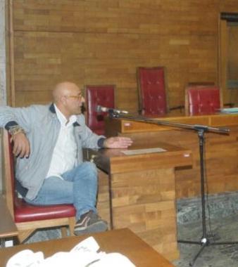 La deposizione dellartista Graziano Cecchini in aula    