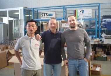 Biancani coi manager della Shimano 