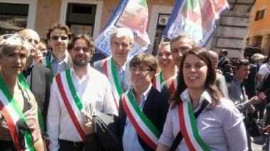 Delegazione del circondario che ha sfilato a Roma contro il governo