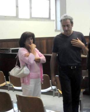 A sinistra Renata e Claudio Cargiolli sopra il gup Laghezza e ludienza 