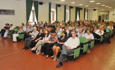 La sala del De Laugier durante il consiglio comunale aperto sulla sanit&agrave;  