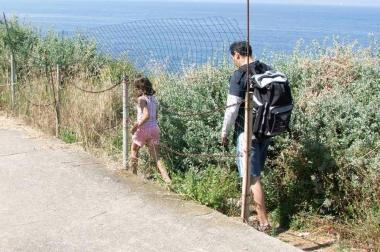 Un accesso al mare in via Amendola    