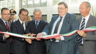 Due immagini dell’inaugurazione della nuova sede pisana di Confcommercio a Porta a Mare
