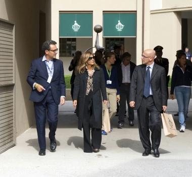 Emma Marcegaglia con Enzo Manes (a sinistra) 